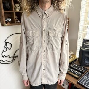 Vintage 90s 2000s The North Face Nylon Button Down Shirt ~ Size XL